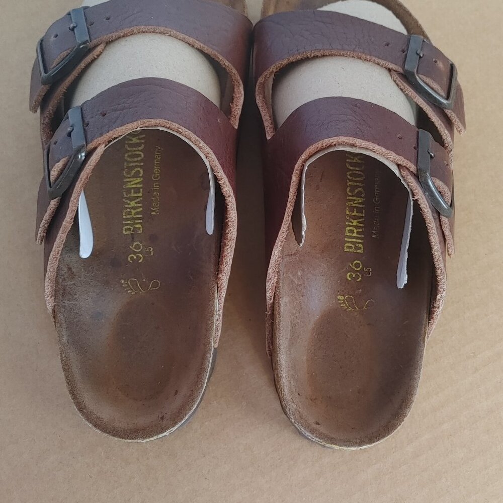 Birkenstock Brown Leather Sandals - Size 36 - Picture 5 of 15